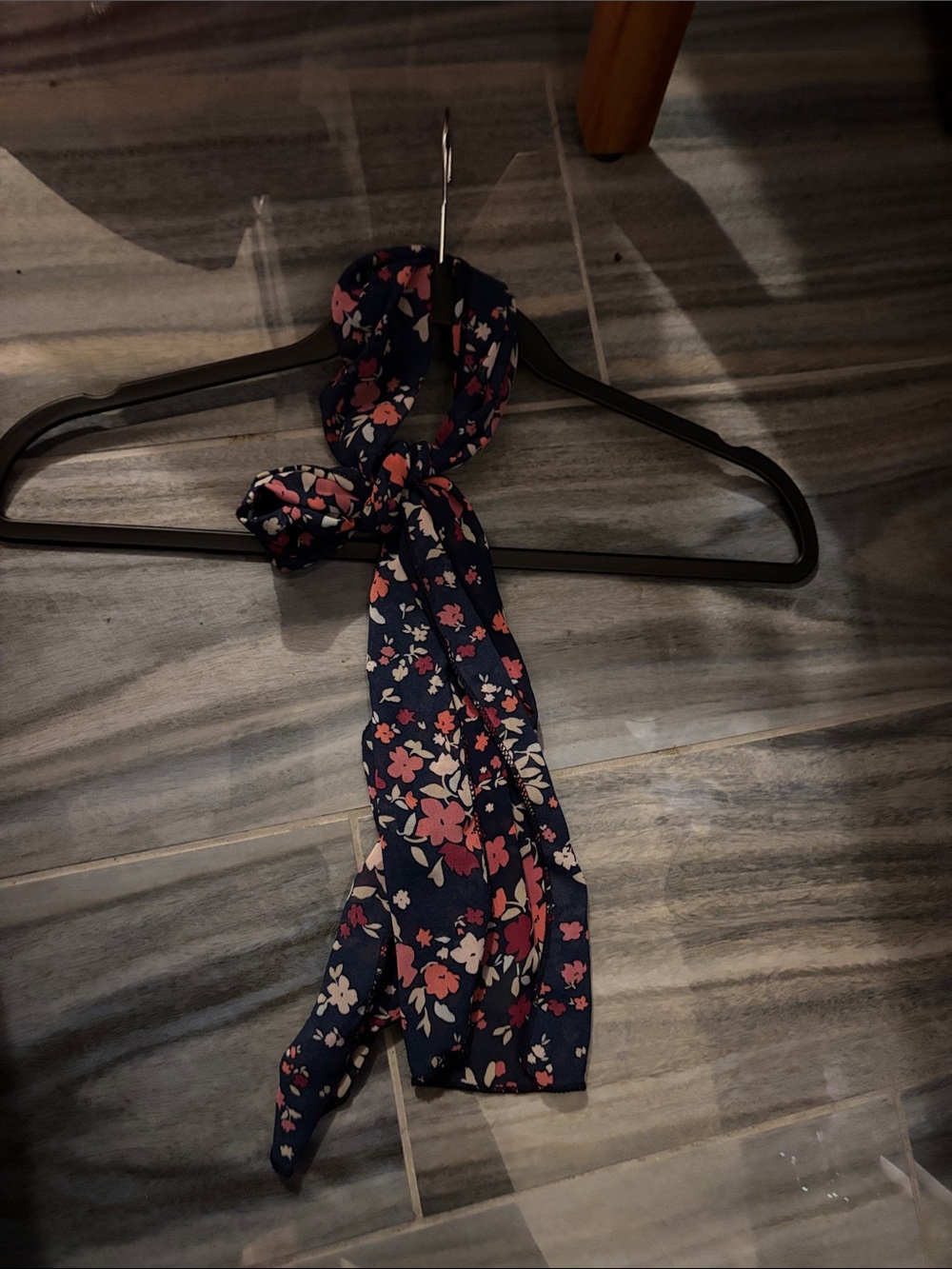 Floral Navy Lightweight Scarf Wrap